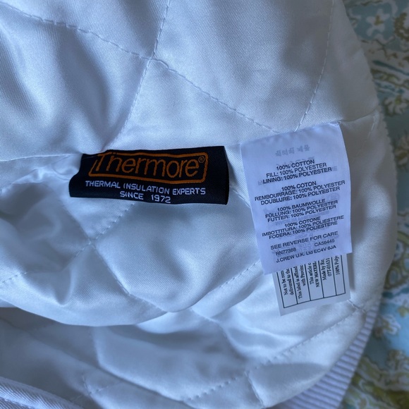 J.Crew Collection White Bomber Jacket - Picture 6 of 7